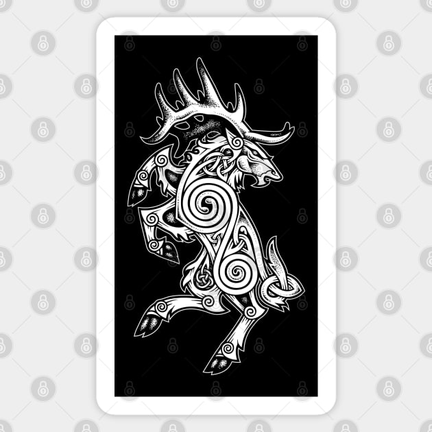 Celtic Elk Rampant Sticker by celtichammerclub